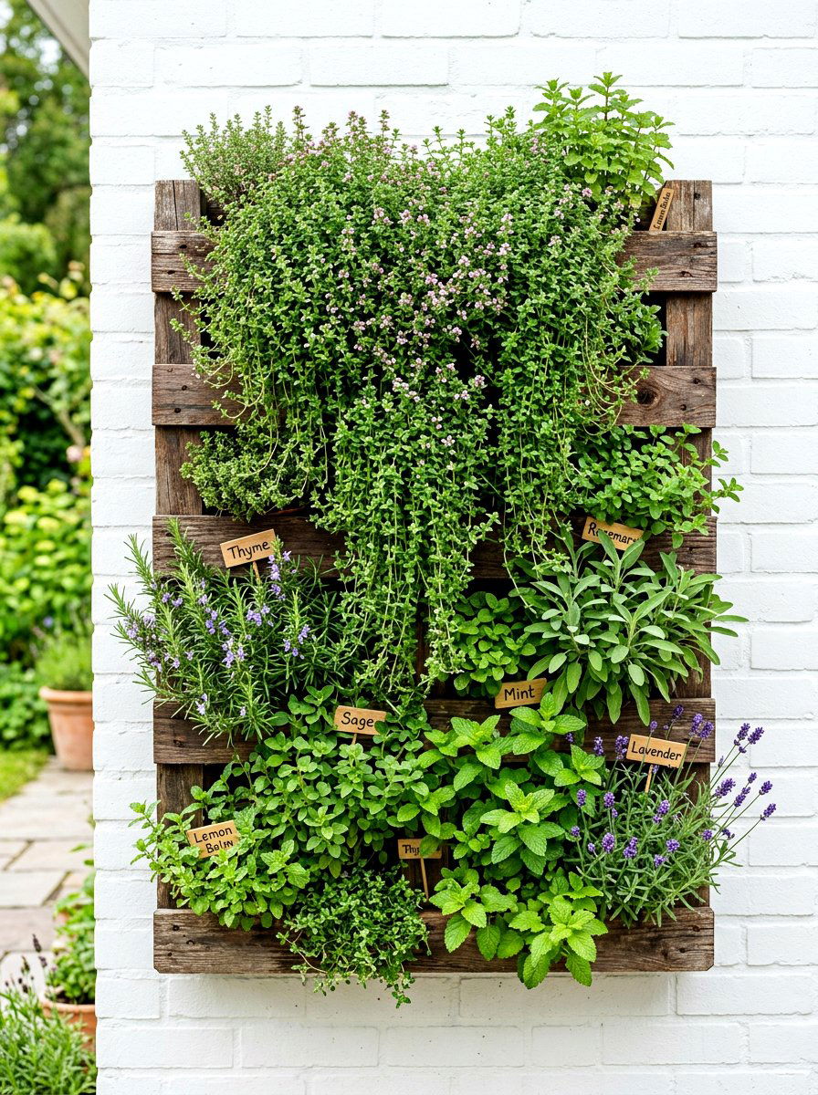 Vertical Medicinal Plant Wall - 30 medicinal garden ideas