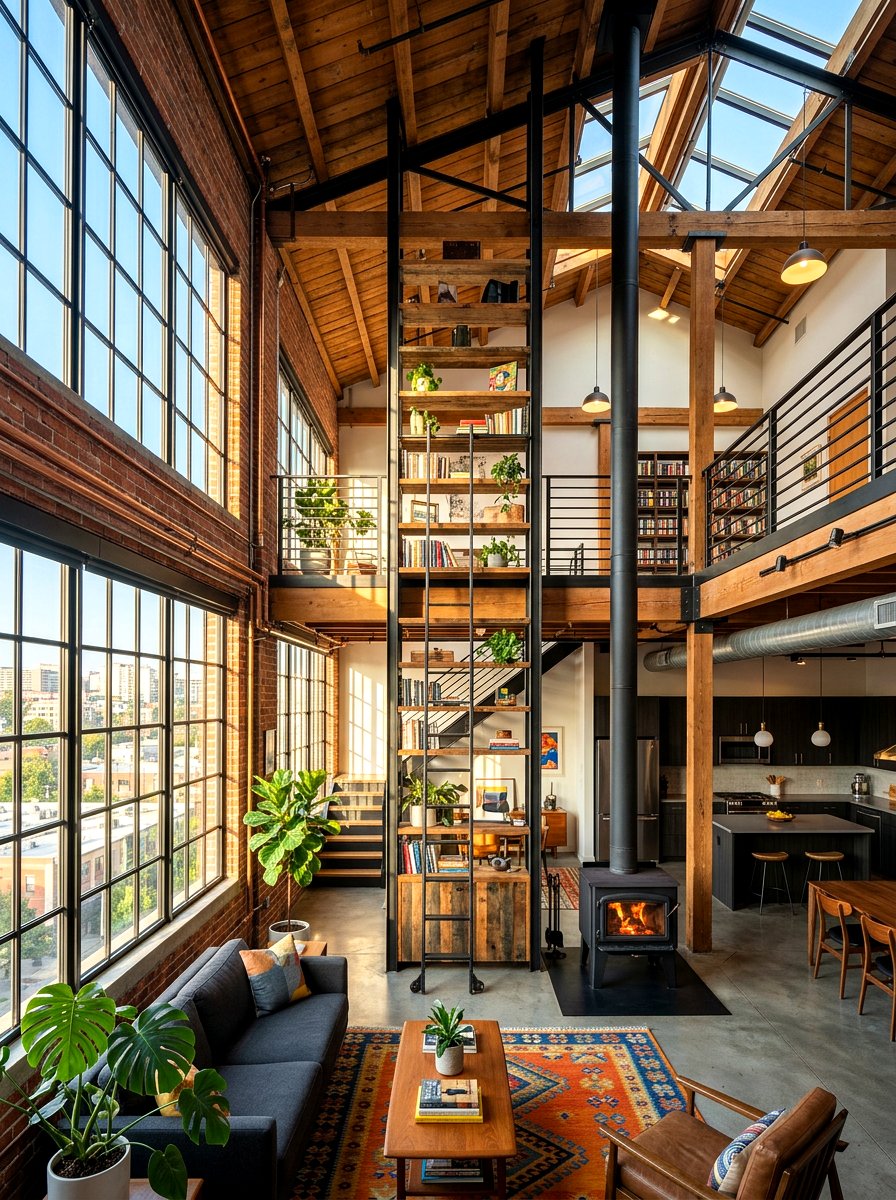 Vertical Metal Wood Tower - 30 fireplace wood basket ideas