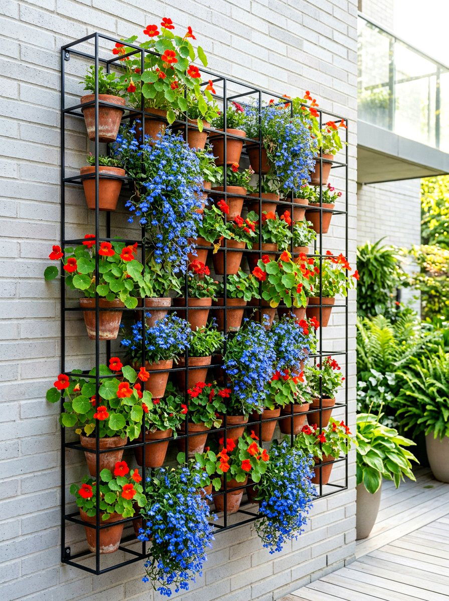 Vertical Nectar Wall - 30 pollinator patio ideas