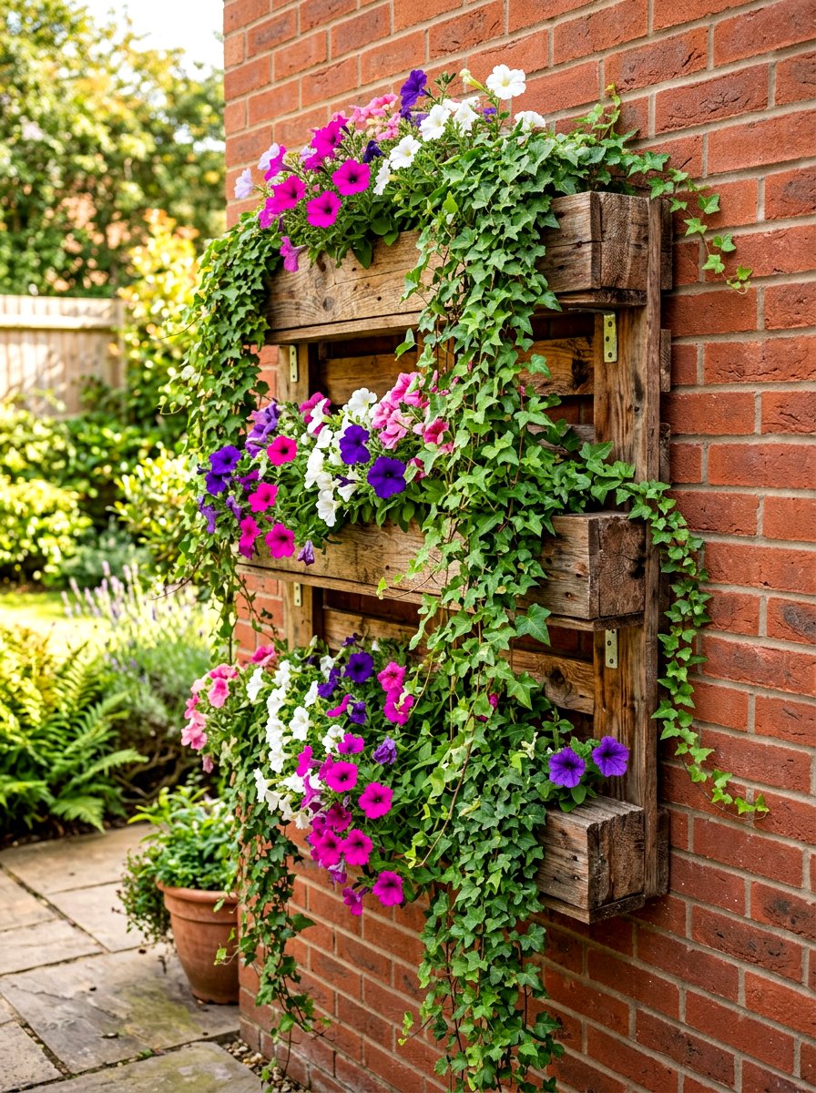 Vertical Pallet Planter - 30 pallet garden wall ideas