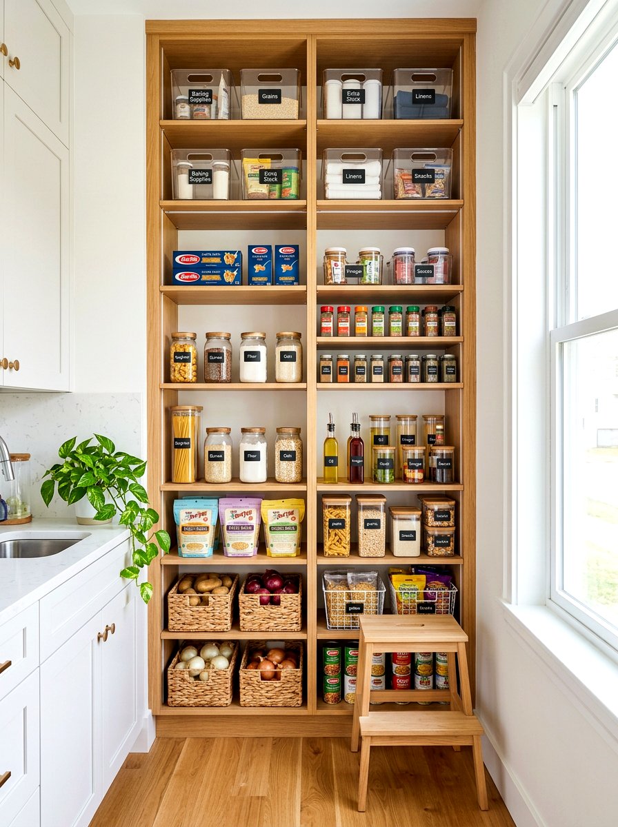 Vertical Pantry Storage - 30 pantry shelving ideas