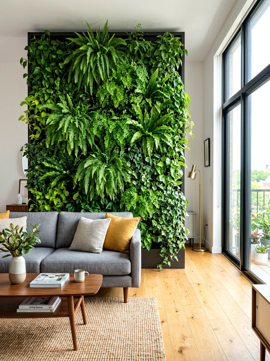 Vertical Plant Wall - 30 indoor garden ideas