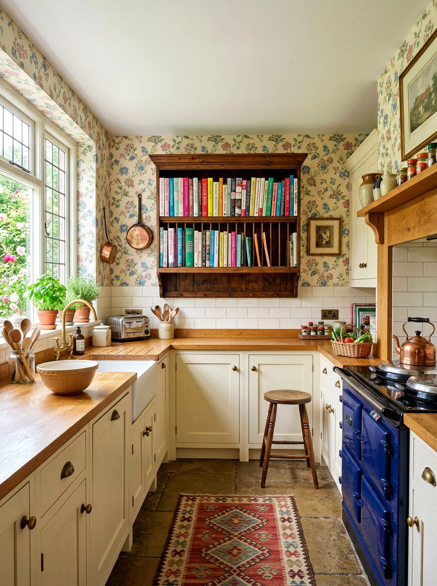 Vertical Plate Rack Shelf - 30 cookbook kitchen shelf ideas