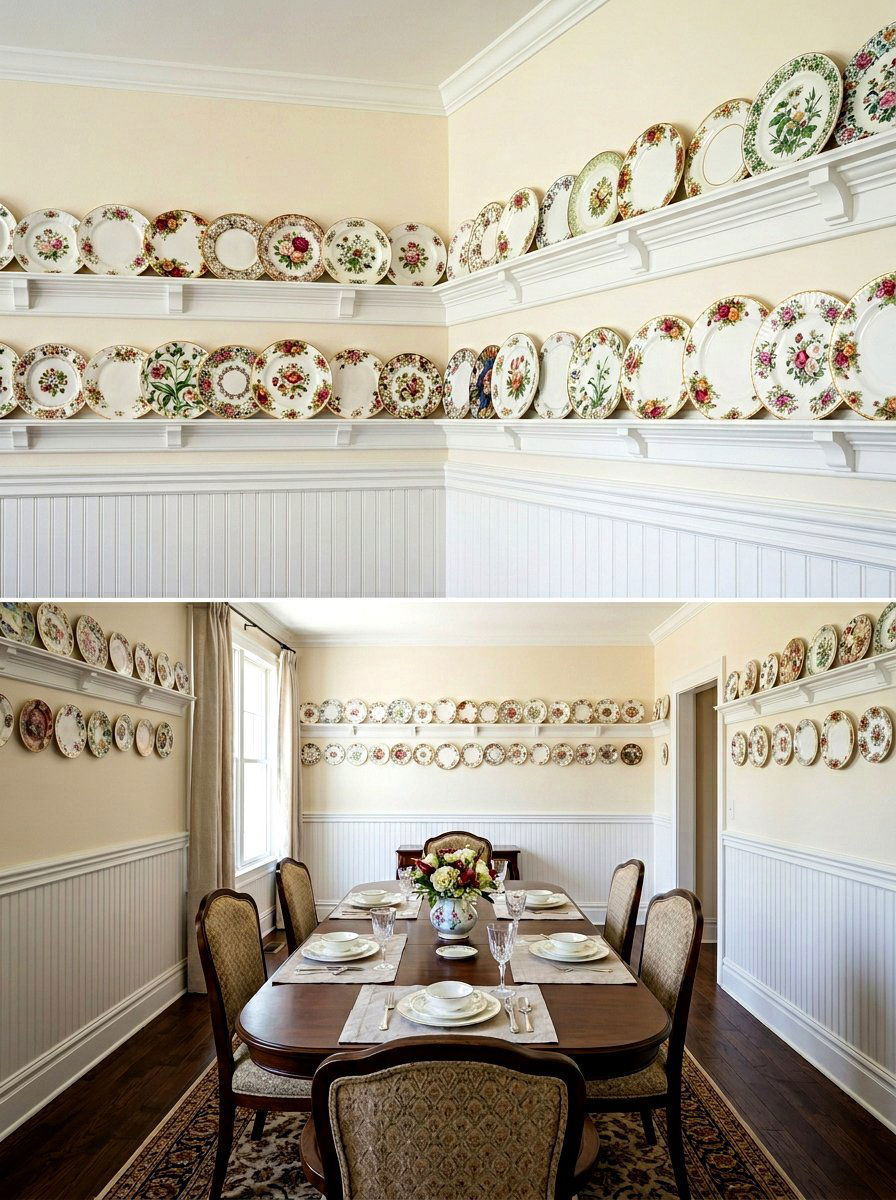 Vertical Plate Rail - 30 dish display ideas