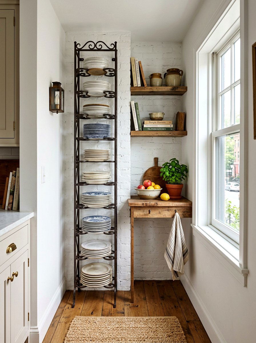 Vertical Plate Tower - 30 vintage china display ideas