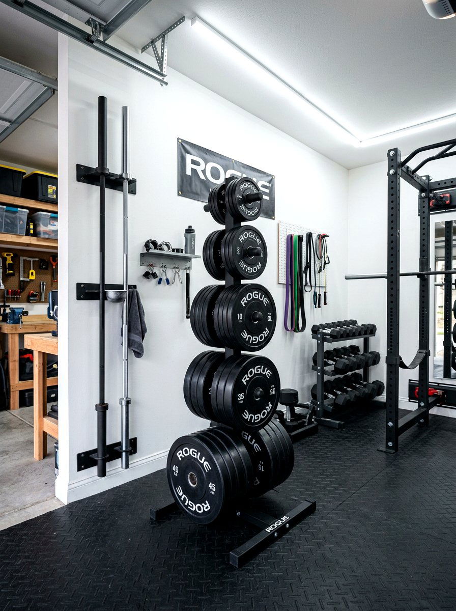 Vertical Plate Tree - 30 small home gym ideas