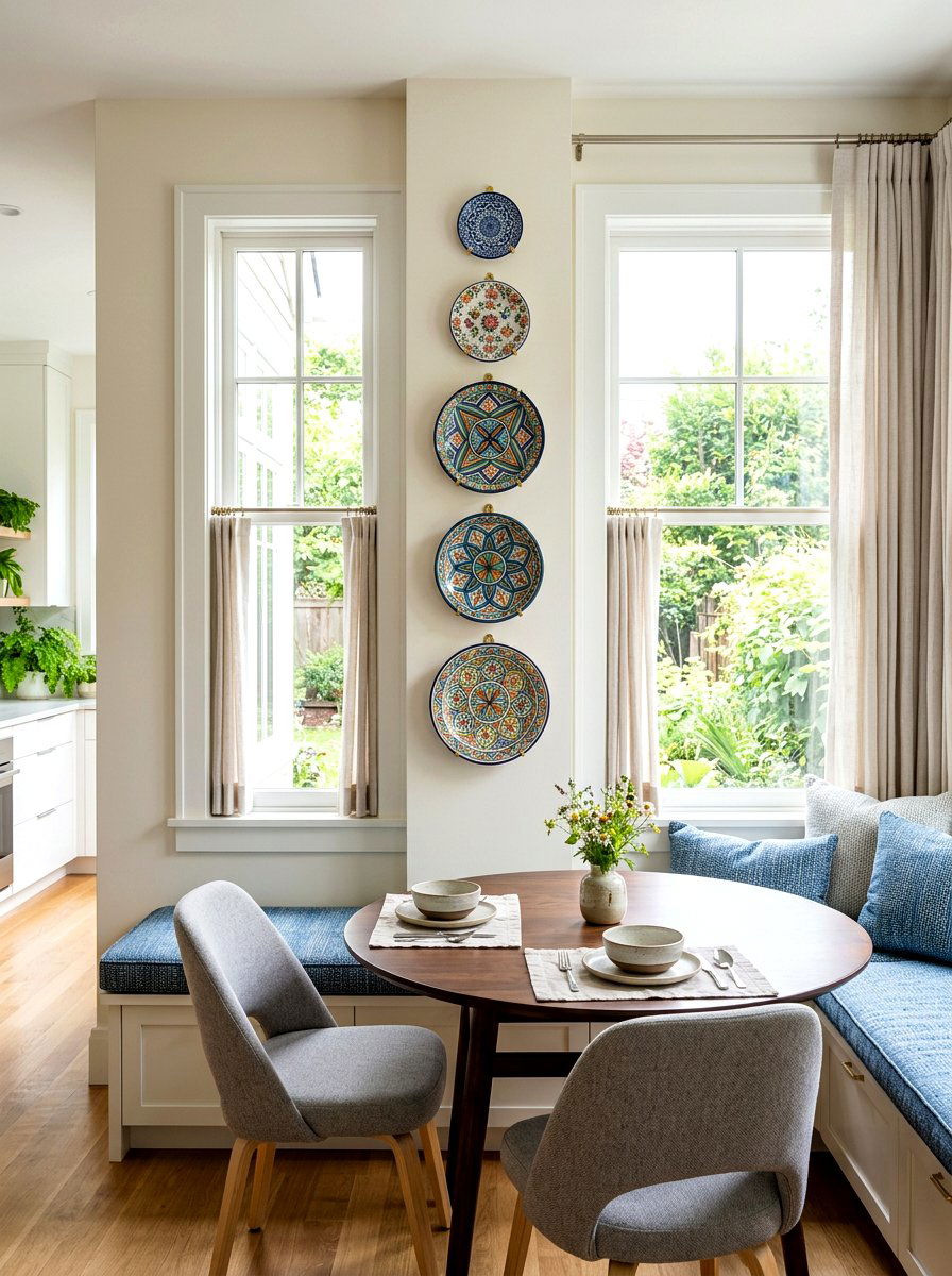 Vertical Plate Wall Layout - 30 plate wall dining room ideas