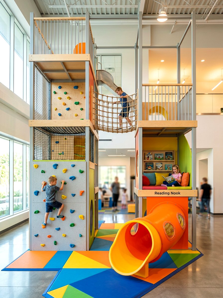 Vertical Playground Concept - 30 climbing wall playroom ideas