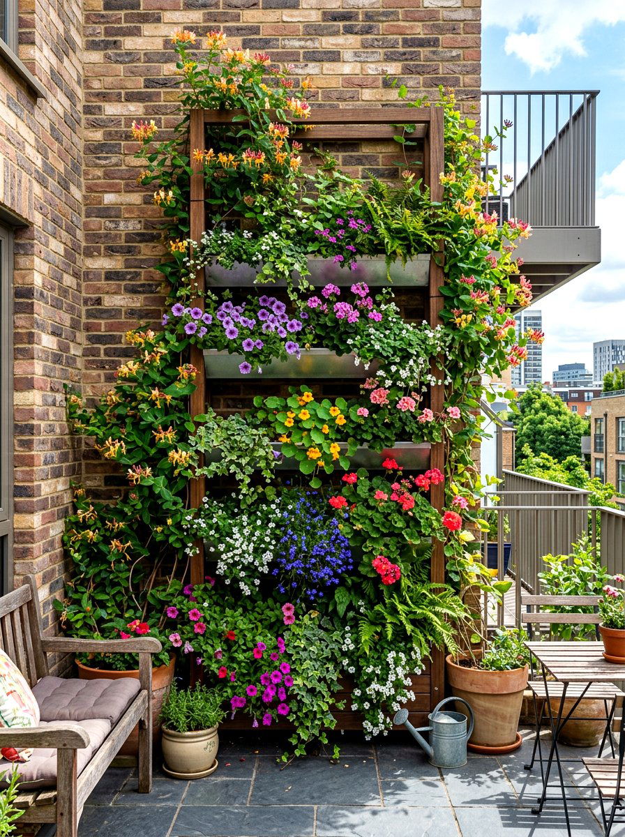 Vertical Pollinator Garden - 30 bee friendly garden ideas