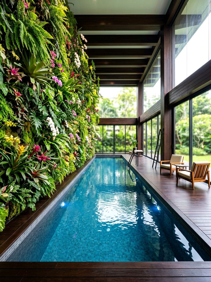 Vertical Pool Garden - 30 pool garden ideas