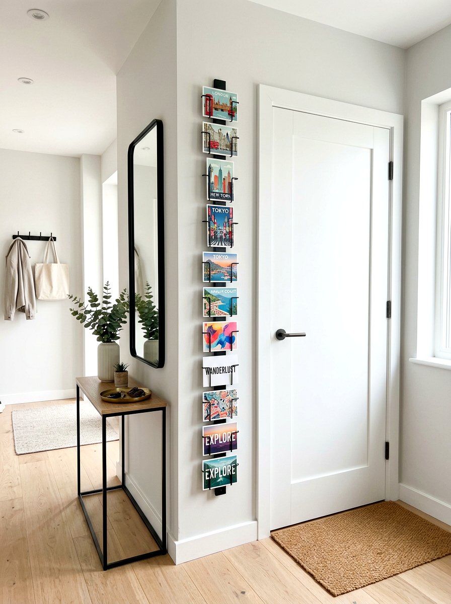 Vertical Postcard Strip - 30 postcard wall decor ideas