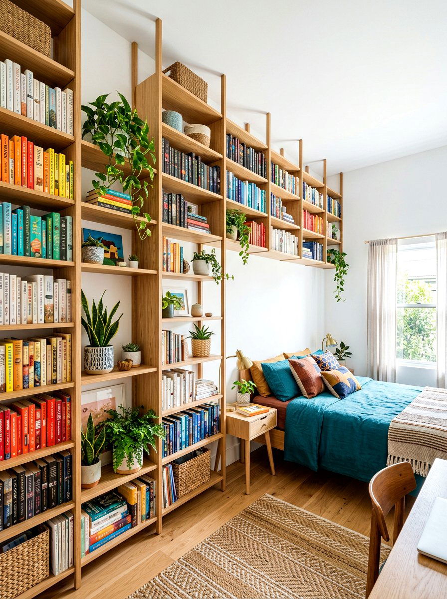 Vertical Shelving Small Bedroom - 30 small bedroom ideas