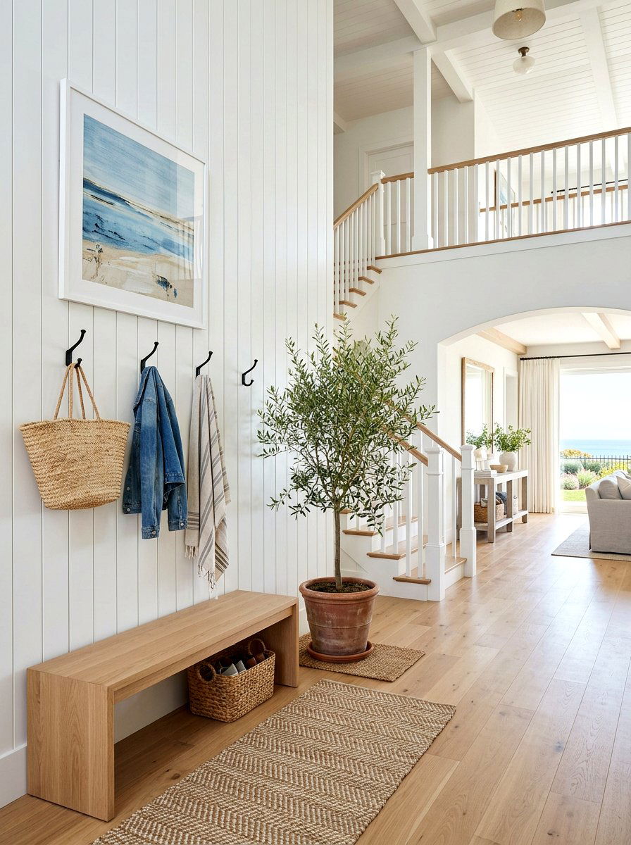 Vertical Shiplap Entryway - 30 shiplap wall ideas