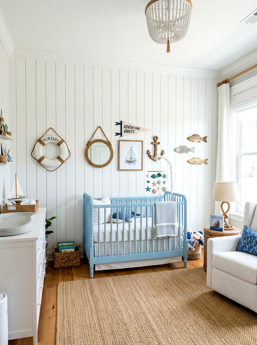 Vertical Shiplap Wall - 30 nursery accent wall ideas