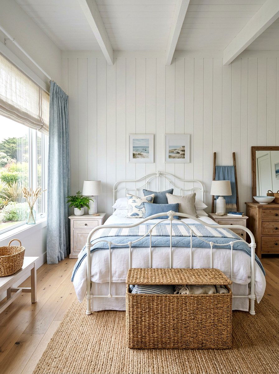 Vertical Shiplap Wall - 30 bedroom accent wall ideas