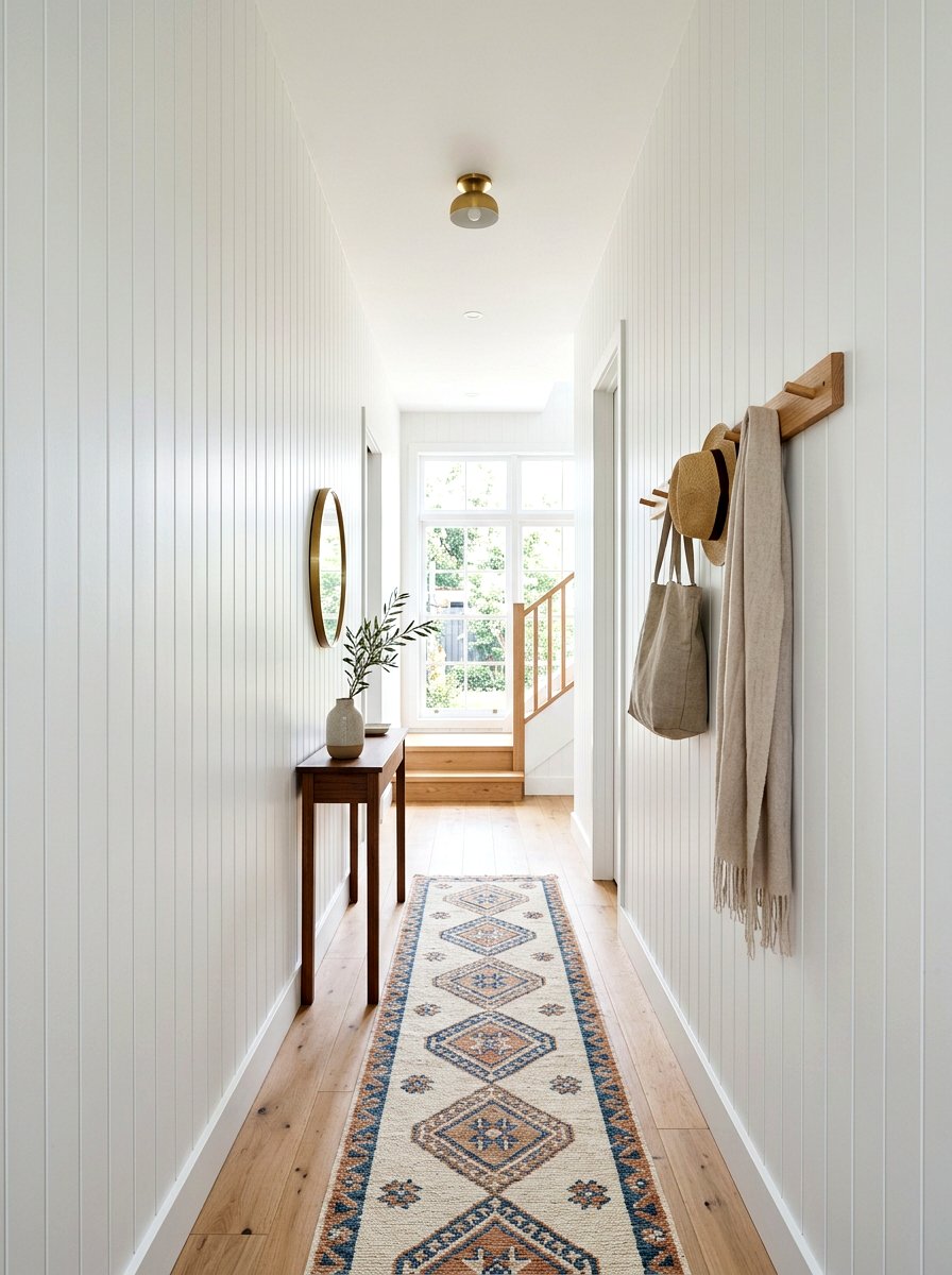 Vertical Shiplap - 30 narrow hall styling ideas