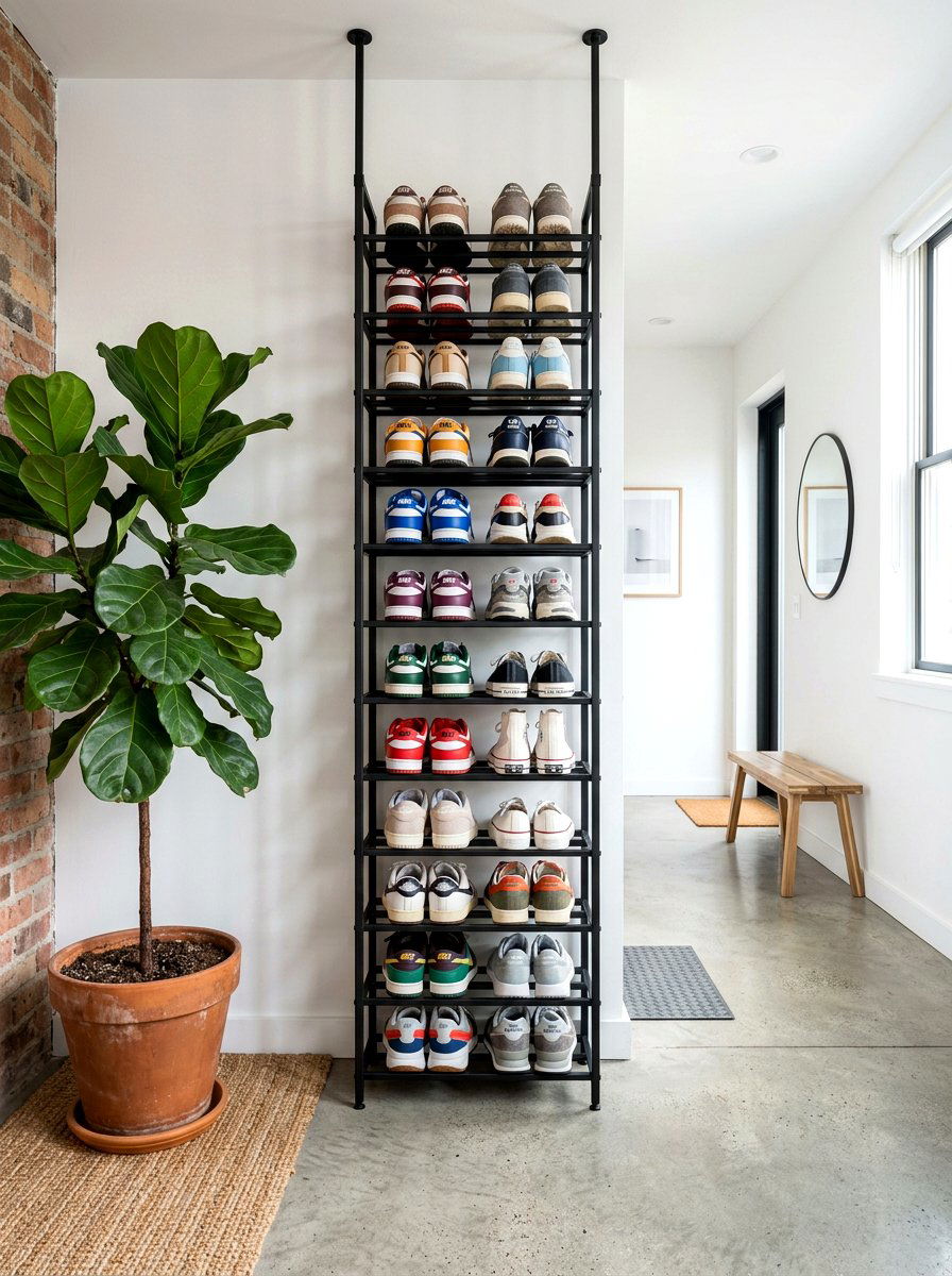 Vertical Shoe Rack - 30 apartment entryway styling ideas