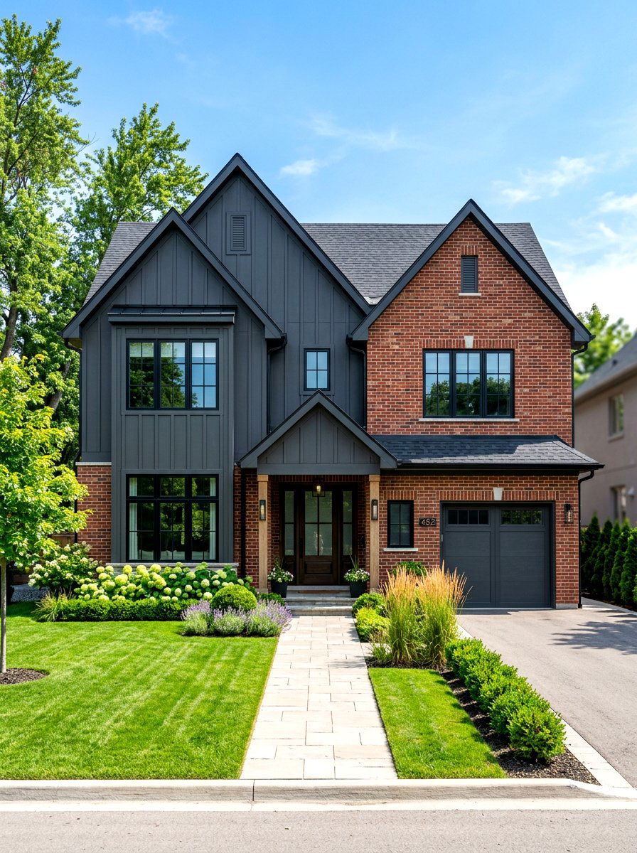 Vertical Siding And Brick - 30 vertical siding exterior ideas