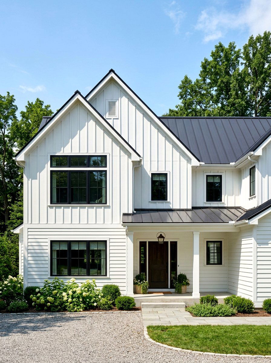 Vertical Siding And Horizontal Shiplap Mix - 30 farmhouse front facade ideas