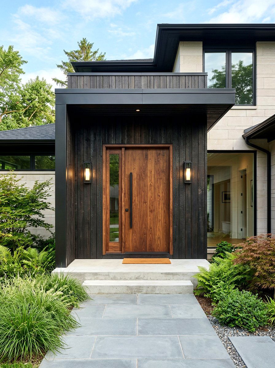 Vertical Siding Entryway - 30 vertical siding exterior ideas