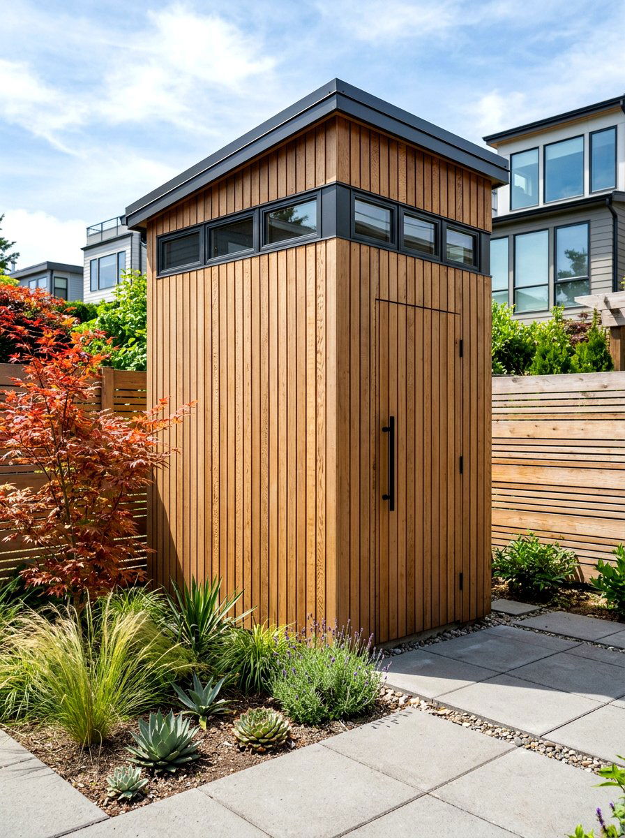 Vertical Siding Shed - 30 backyard studio shed ideas