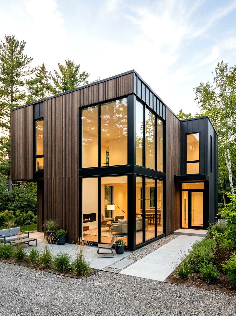 Vertical Siding With Large Windows - 30 vertical siding exterior ideas