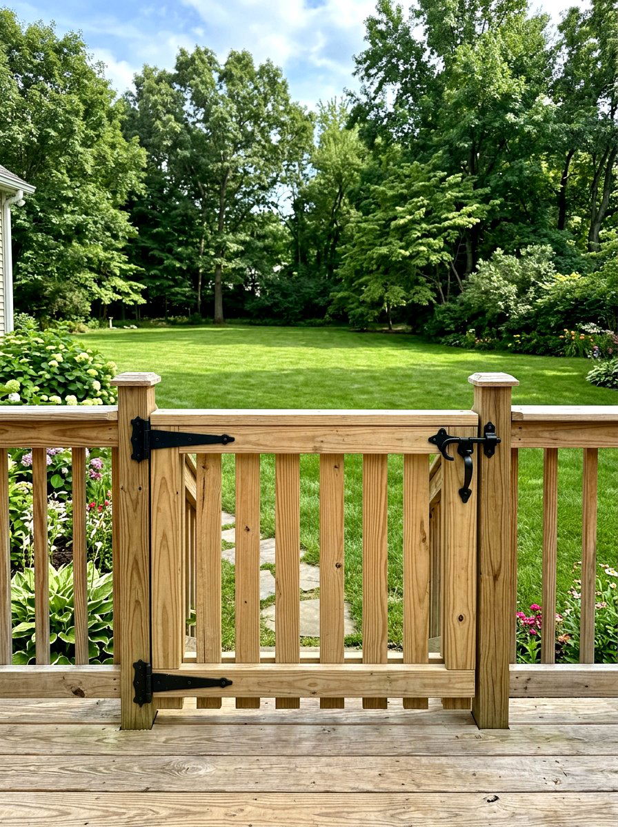 Vertical Slat Deck Gate - 30 deck gate ideas
