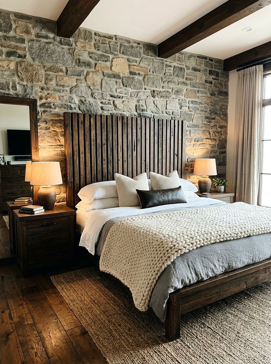 Vertical Slat Headboard - 30 fluted headboard ideas