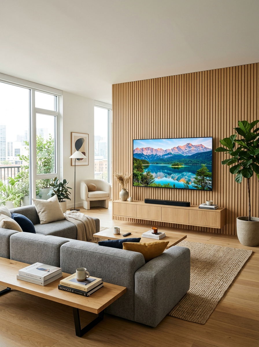 Vertical Slat Wall Panels - 30 removable wall molding ideas