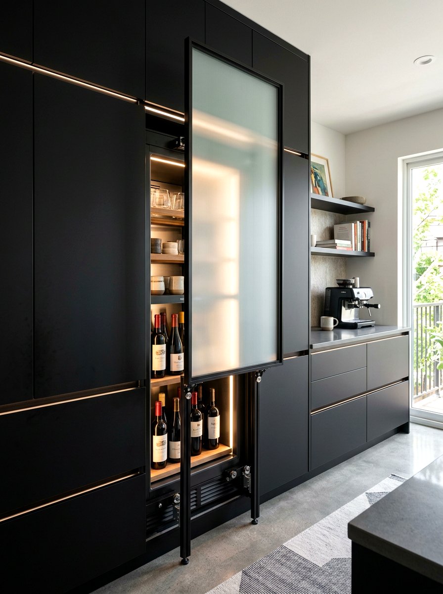 Vertical Sliding Appliance Door - 30 hidden toaster garage ideas