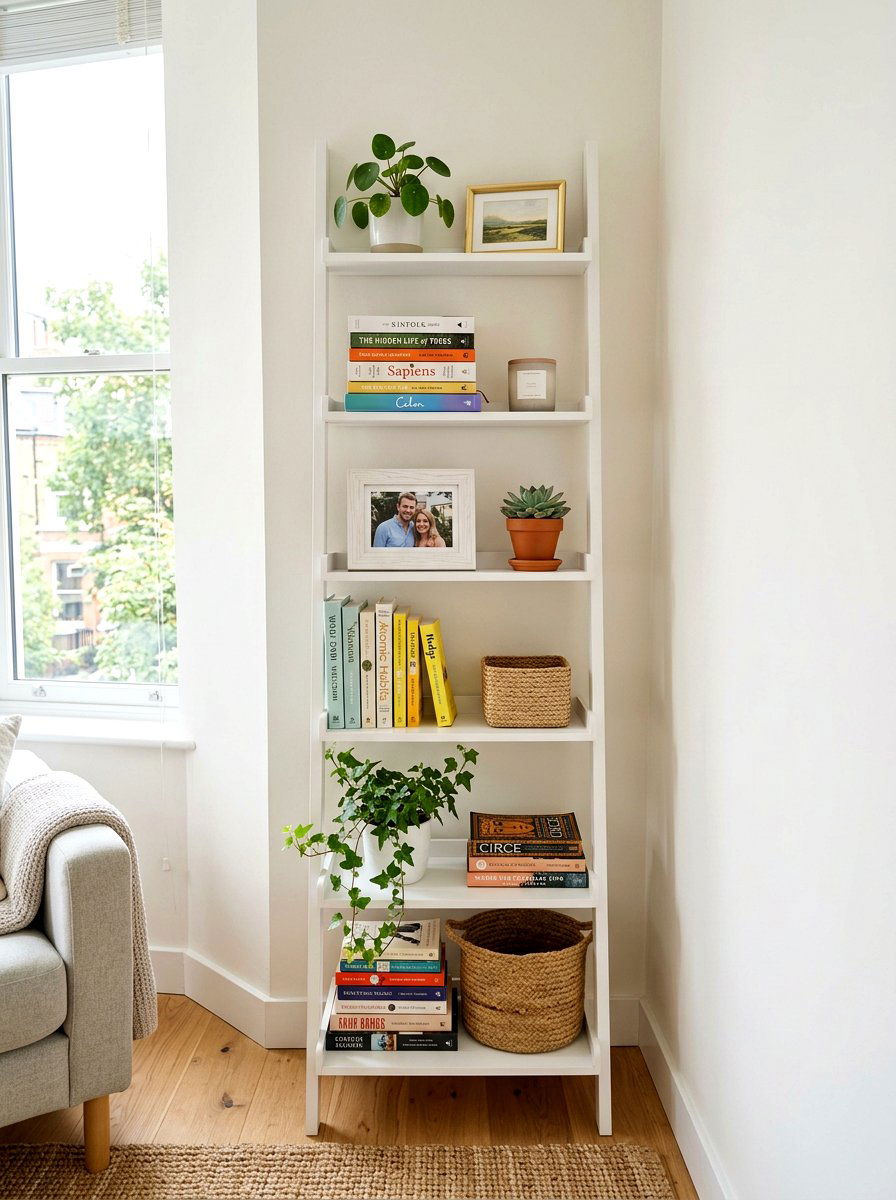 Vertical Small Space Shelf - 30 shelfie decor ideas