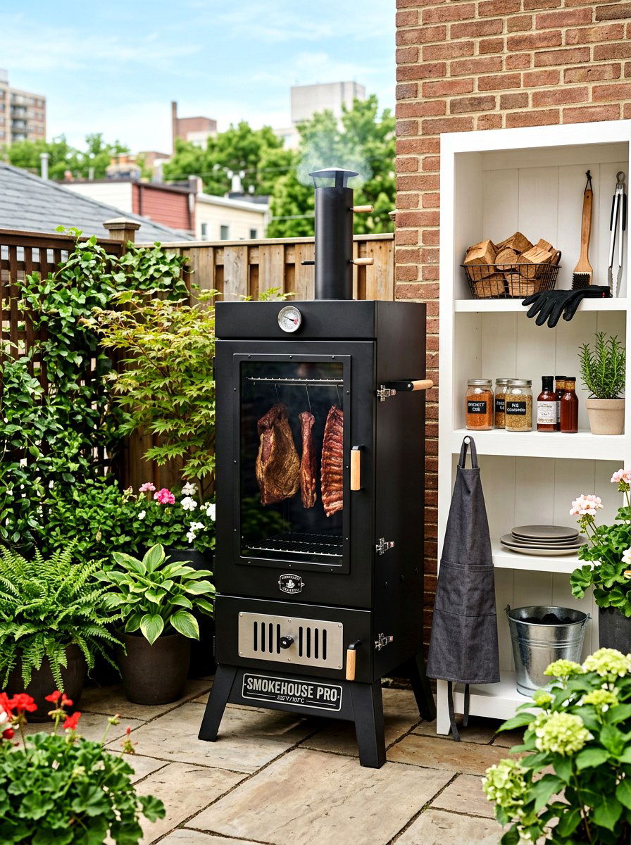Vertical Smoker Cabinet - 30 smoker patio corner ideas