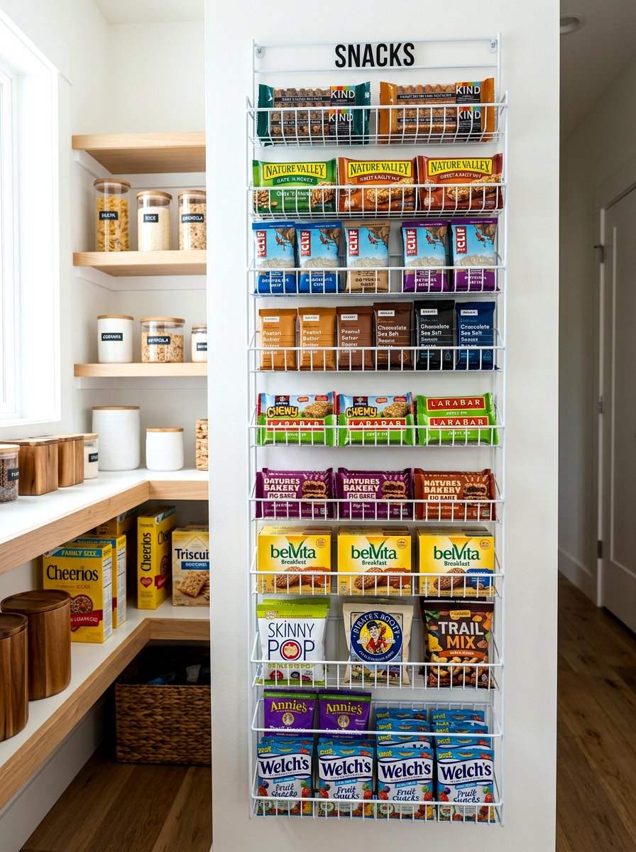 Vertical Snack Rack - 30 snack pantry ideas