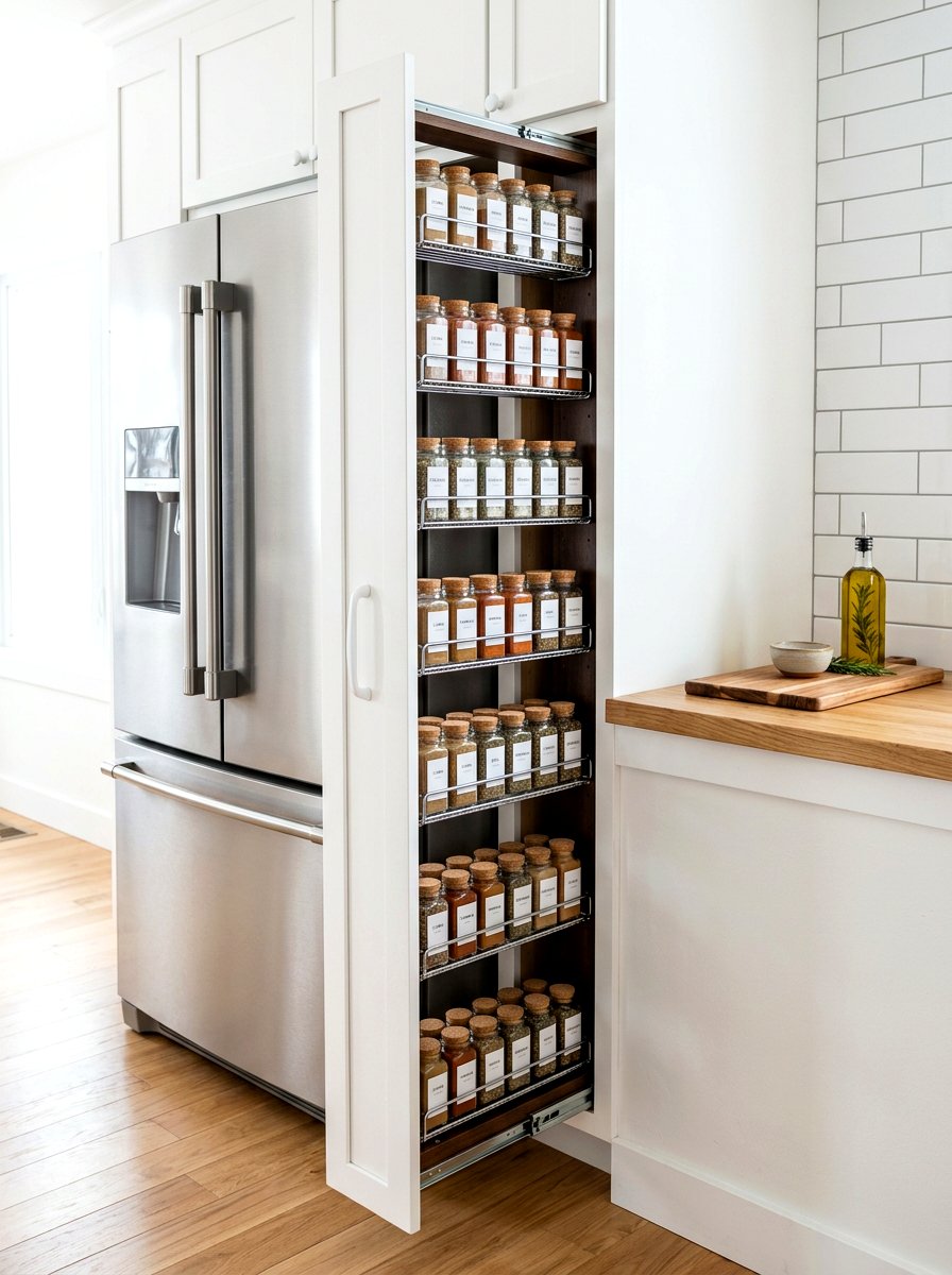 Vertical Spice Rack Cabinet - 30 pull out spice rack ideas