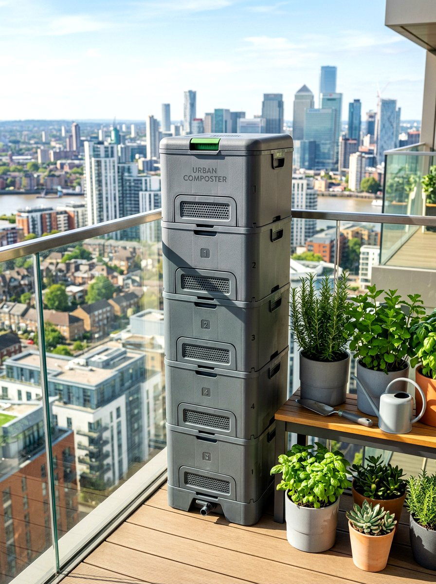 Vertical Stackable Compost Bin - 30 compost bin ideas