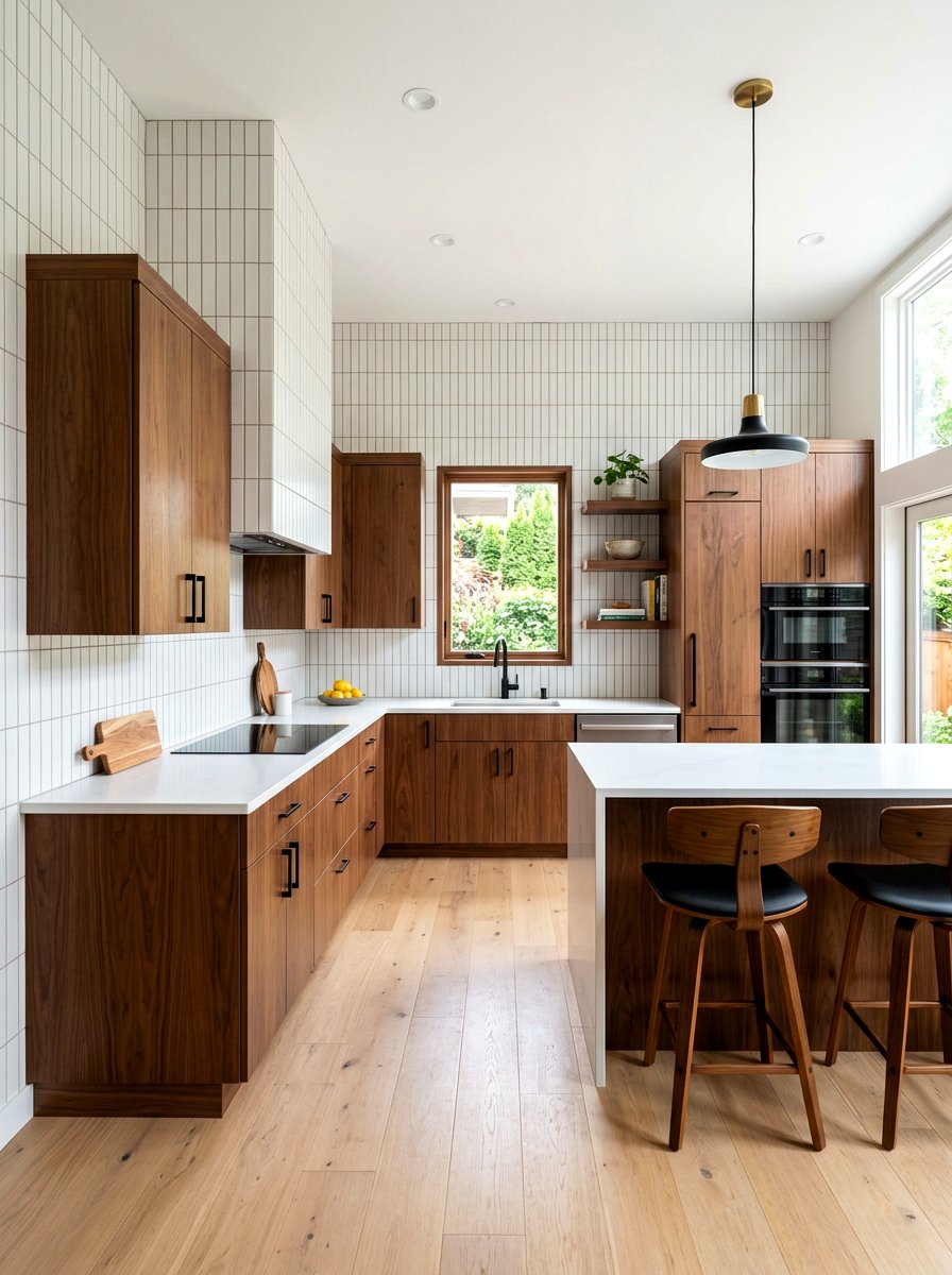 Vertical Stacked Tile - 30 kitchen backsplash ideas