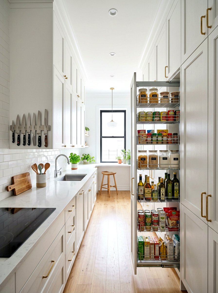 Vertical Storage Galley Kitchen - 30 galley kitchen ideas