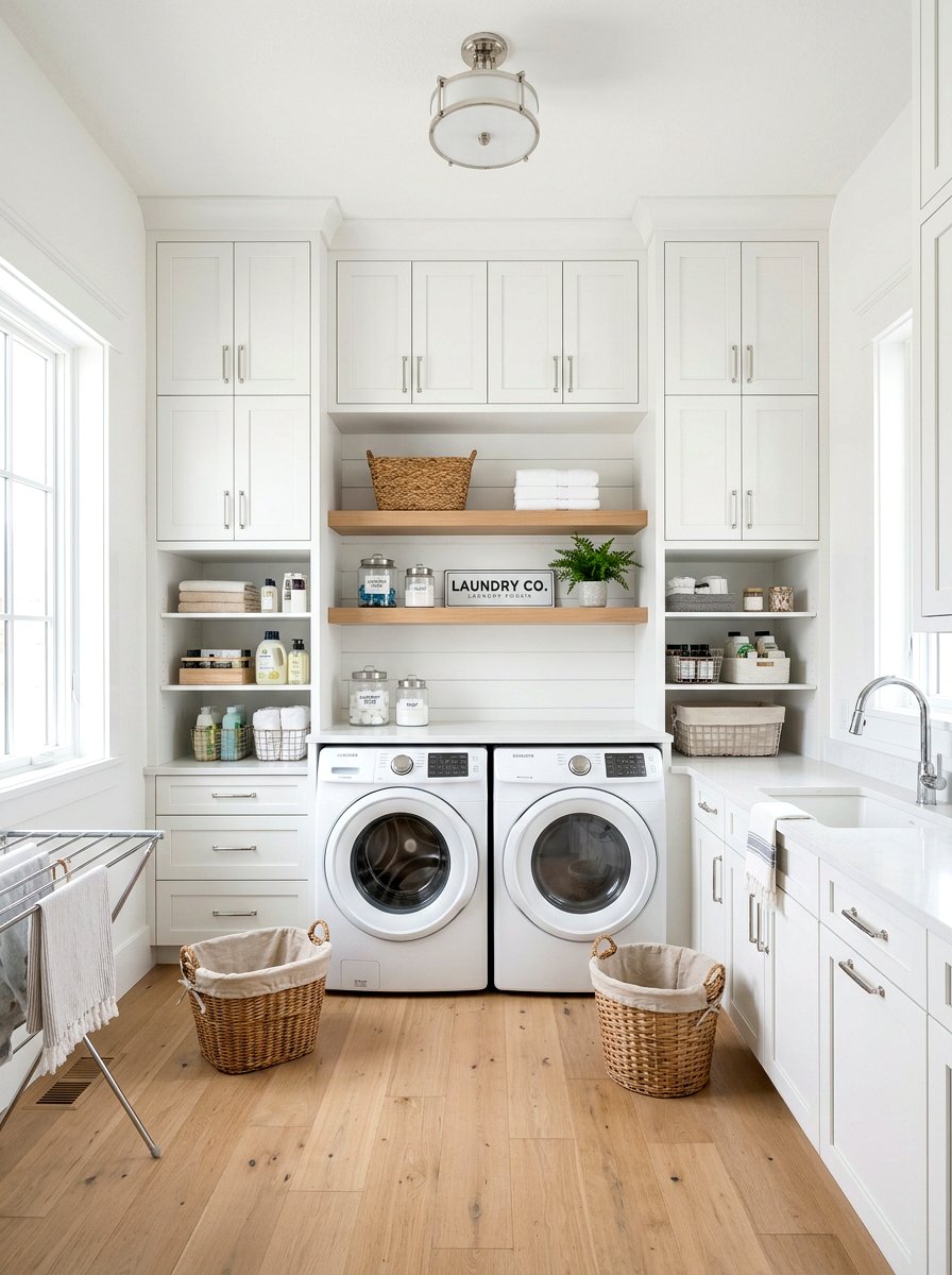 Vertical Storage Laundry Room - 30 narrow laundry room ideas