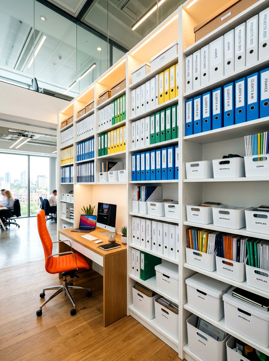 Vertical Storage Solution - 30 home office decor ideas