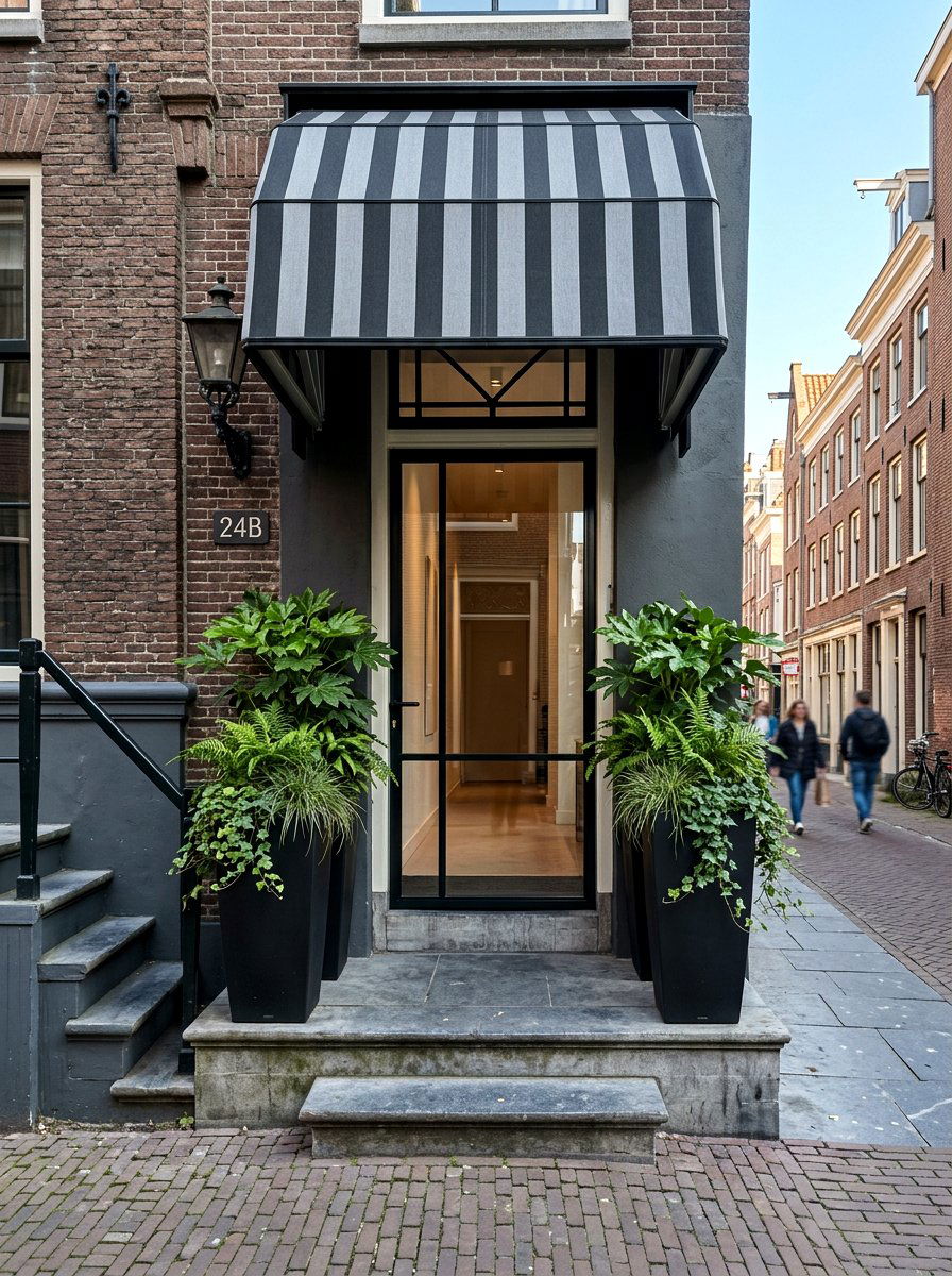 30 Striped Awning Front Porch Ideas to Make Your Entry Inviting