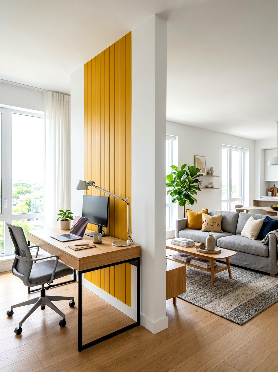 Vertical Stripe Wall Divider - 30 two tone wall paint ideas