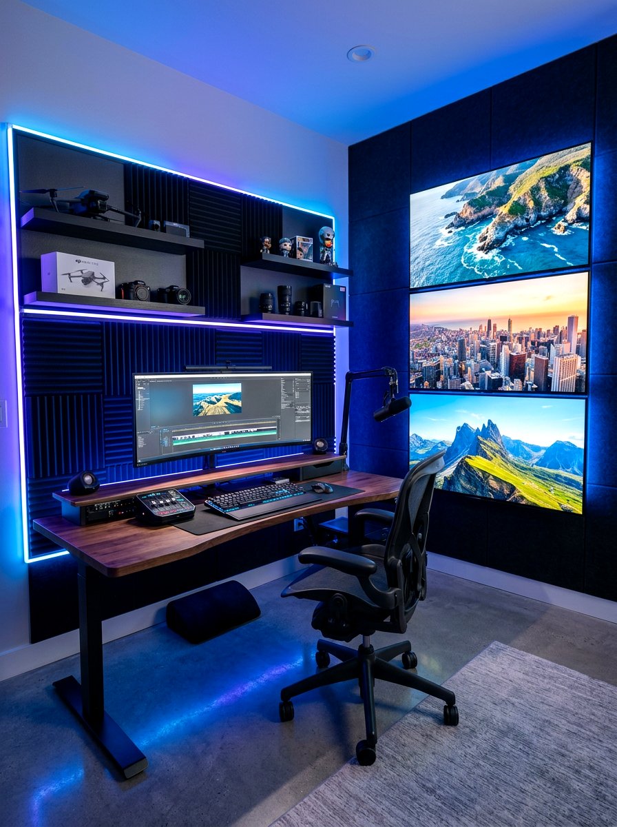Vertical TV Screen - 30 home studio backdrop ideas