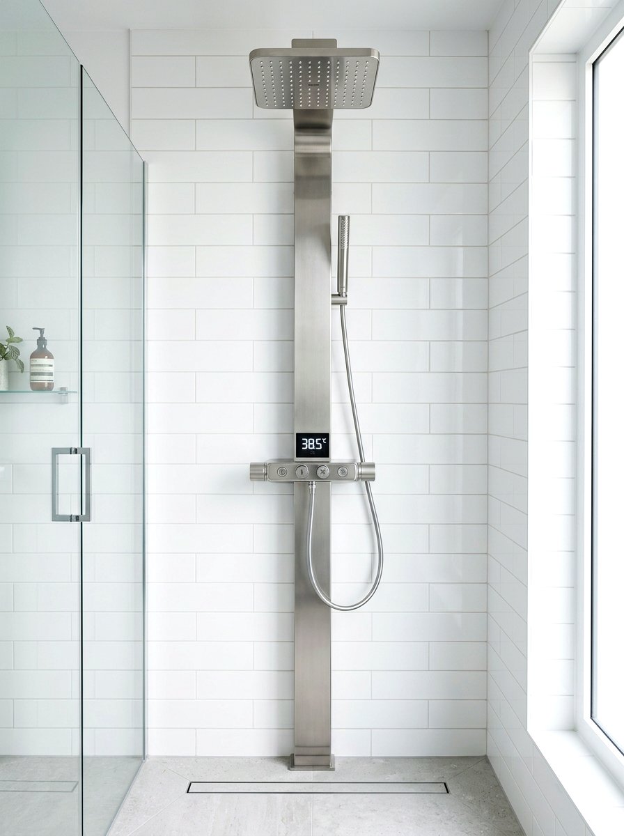 Vertical Thermostatic Double Shower Head - 30 double shower head ideas