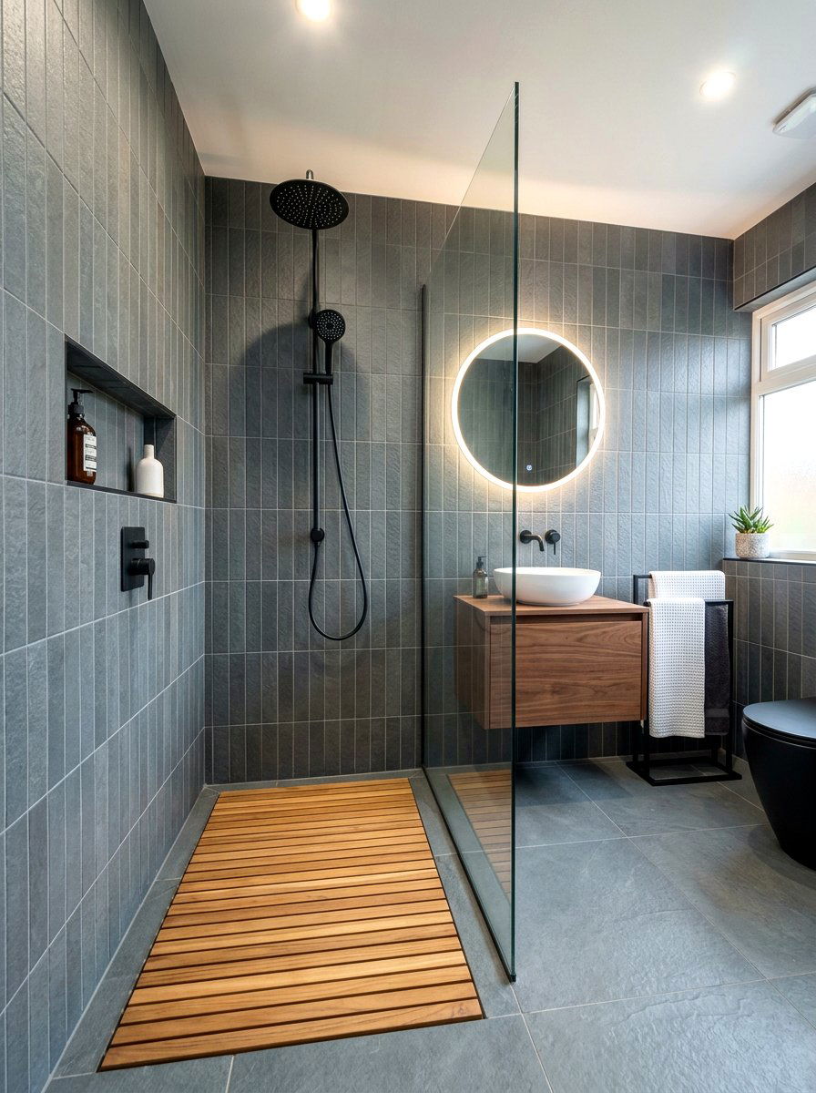 Vertical Tile Wet Room - 30 vertical tile shower ideas