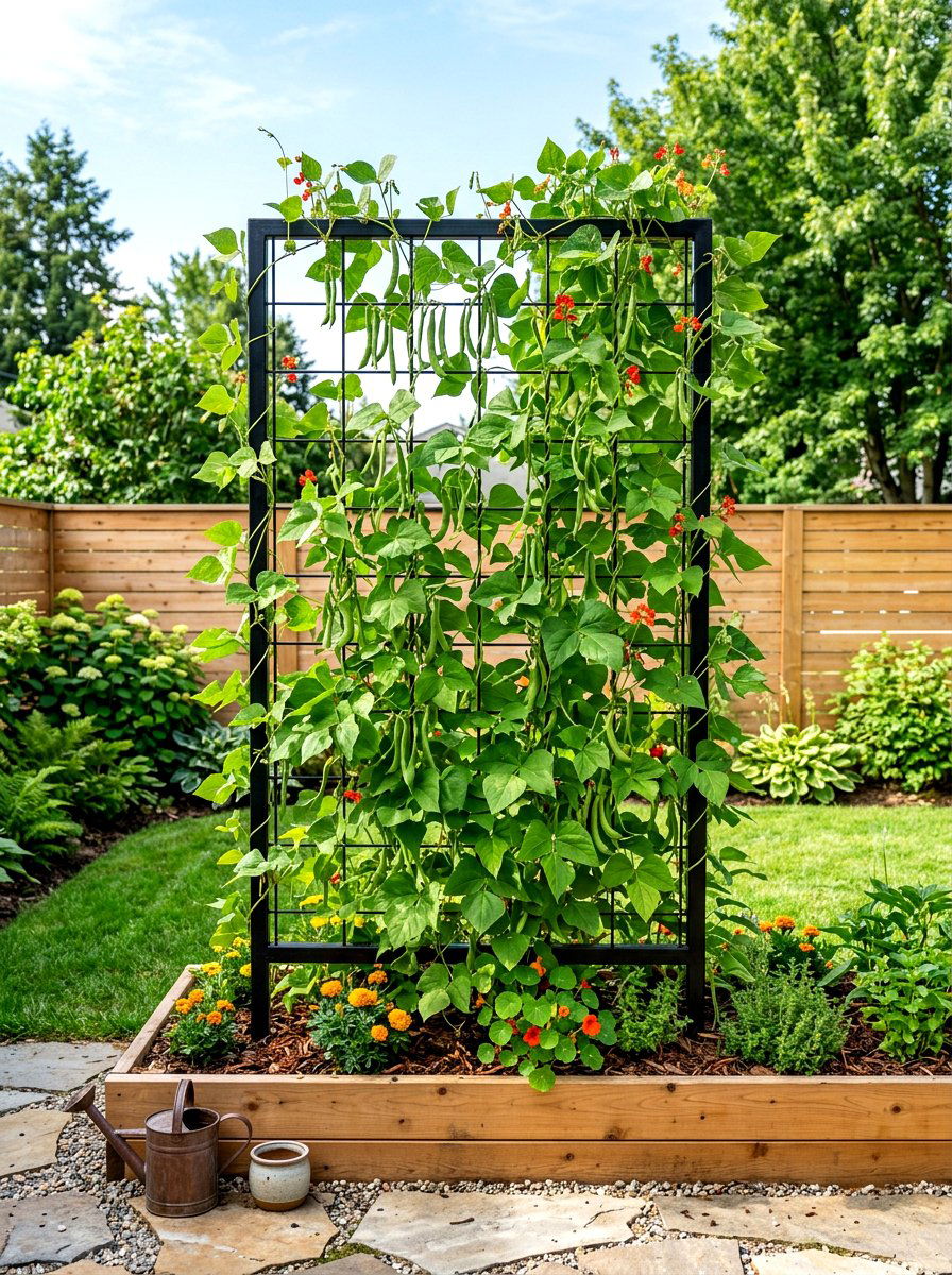 Vertical Trellis Garden - 30 kitchen garden ideas