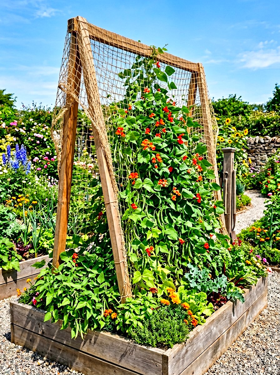 Vertical Trellis Garden Cover - 30 raised bed cover ideas