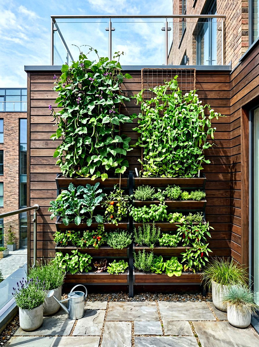 Vertical Vegetable Garden - 30 edible backyard landscaping ideas