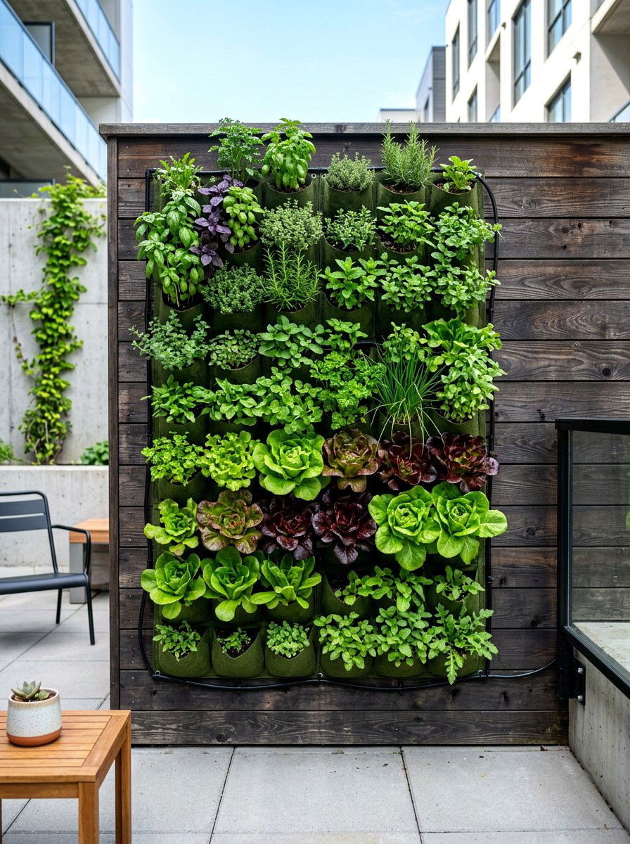 Vertical Vegetable Garden Wall - 30 small vegetable garden ideas