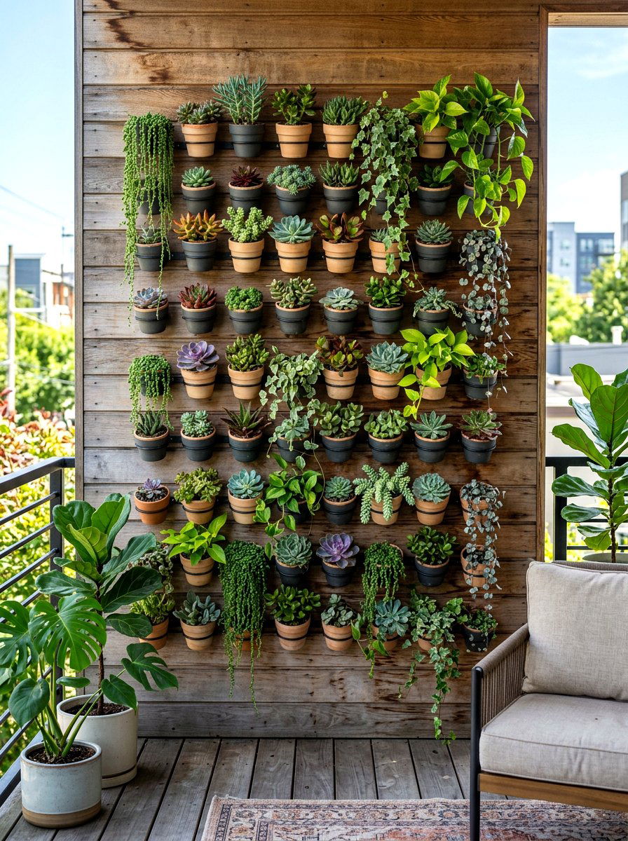 Vertical Wall Front Porch Flower Pots - 30 front porch flower pot ideas