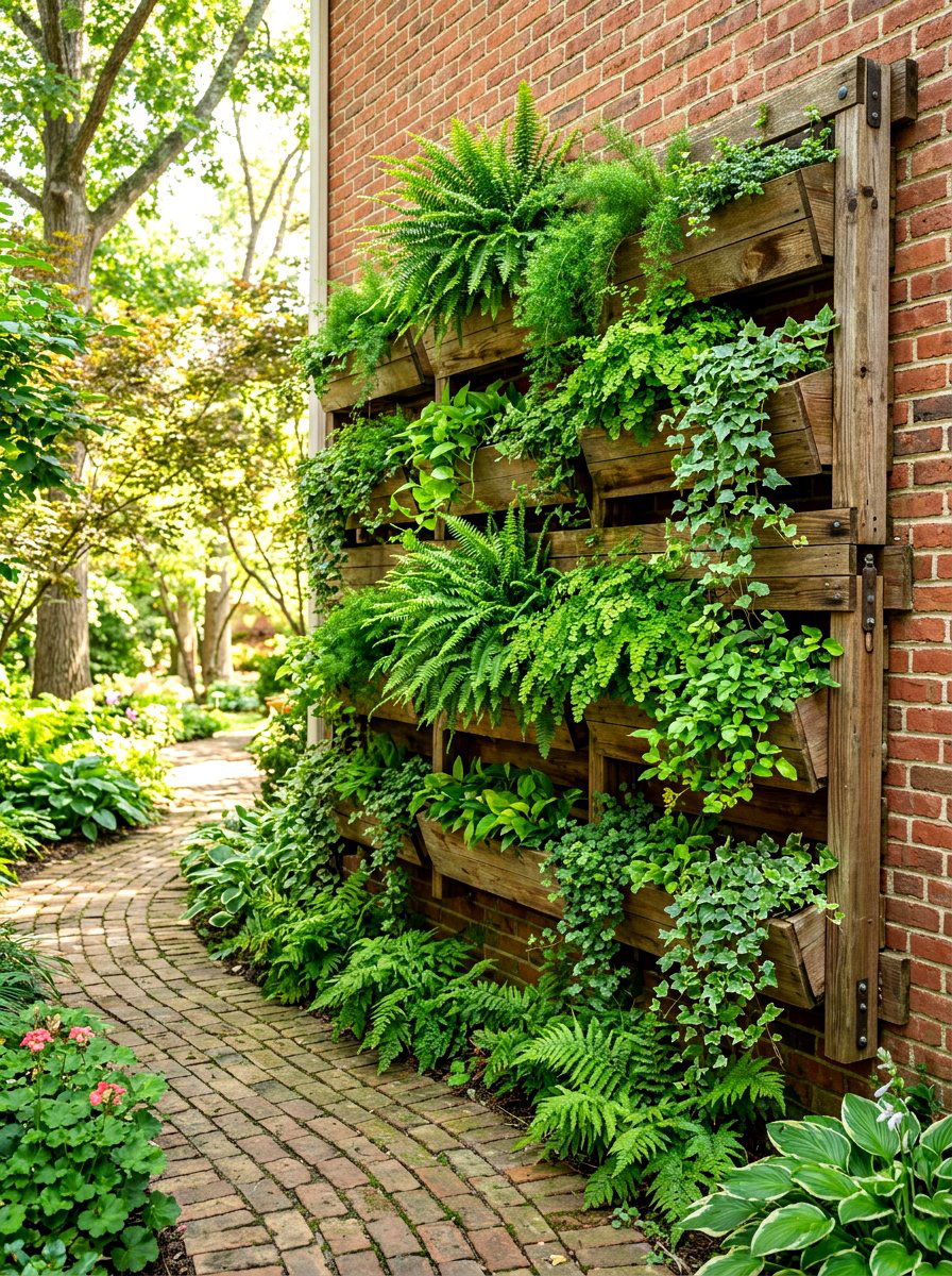Vertical Wall Garden - 30 side yard landscaping ideas